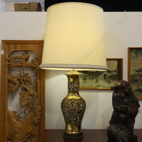 LGE ORIENTAL BRASS LAMP H.540mm LIGHT FITTING LOOSE