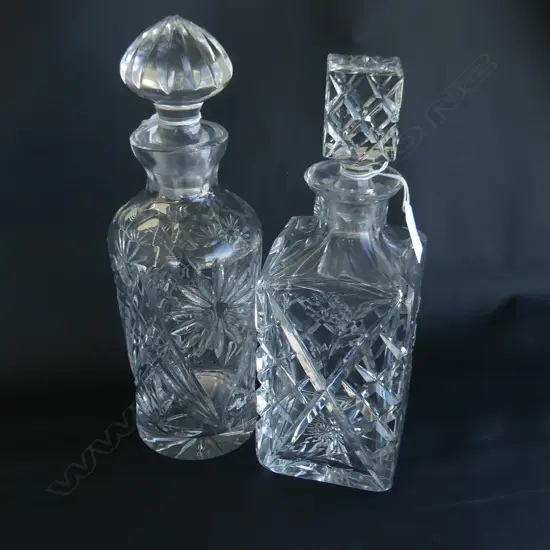 2 CRYSTAL DECANTERS