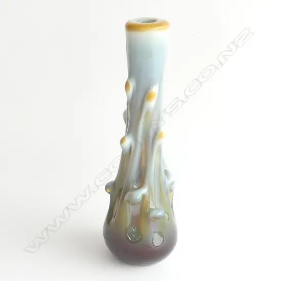 1960s YUGOSLAVIAN ART GLASS VASE BY DRAGAN DROBRIJAK H.280mm