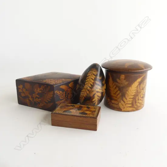 4PCS SCUMBOLD TREEN BOXES