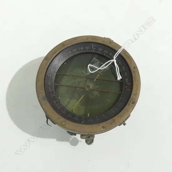 OLD COMPASS BRASS TOP FRAME Dia.115mm