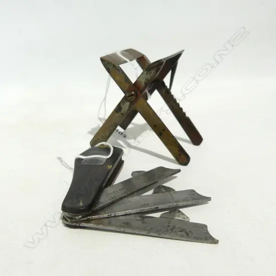 ANTIQUE LANCET 85MM & BRASS PILL PAPER FOLDER 85MM