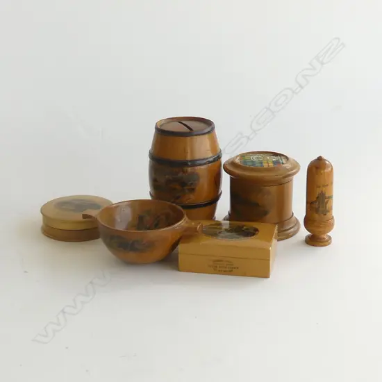 SMALL BOX OF 6PCS MAUCHLINE WARE