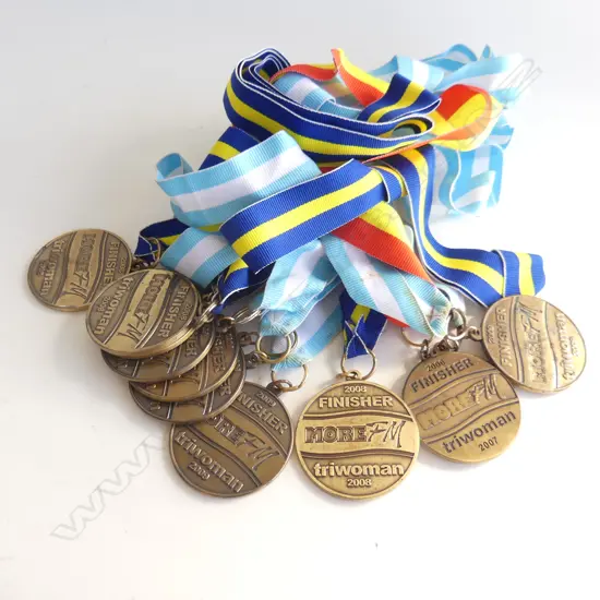 BAG 11 MEDALS WITH RIBBONS