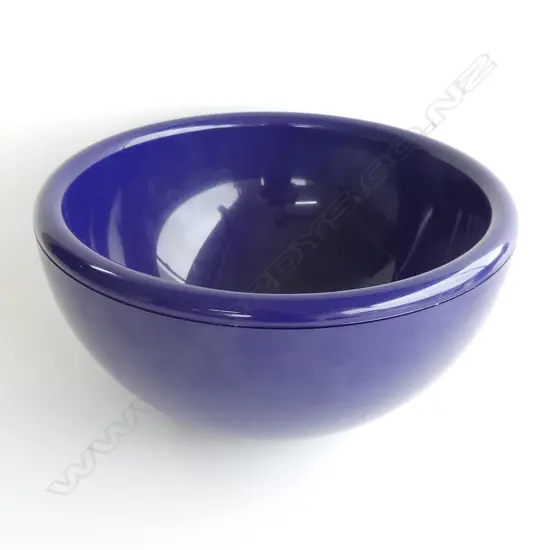 LGE BLUE PLASTIC BOWL - C. JORGENSEN FOR  BODUM 1989 SWITZERLAND 335mm dia