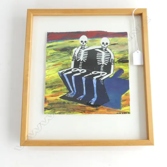 MICHAEL REED N.Z b.1950 'SITTING PRETTY SUITE' PASTEL. FRAMED