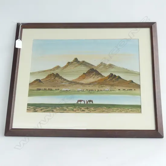 ARTIST UNKNOWN GOUACHE LANDSCAPE 290x410mm