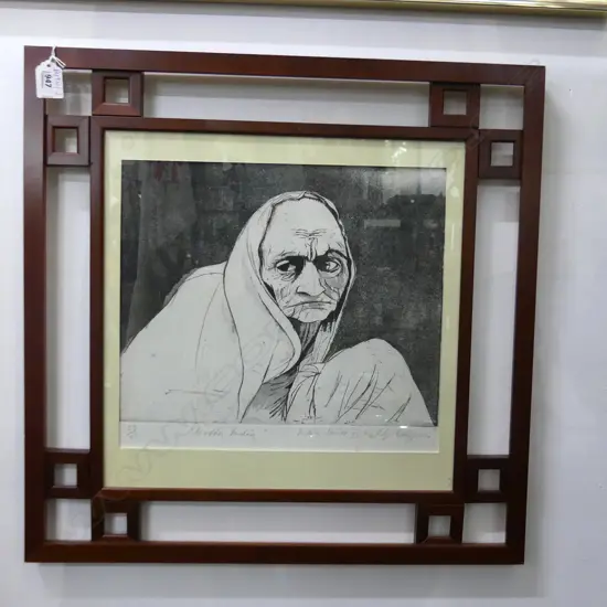 ROY DELGARNO 'MOTHER INDIA' ETCHING 23/25 300 x 340mm