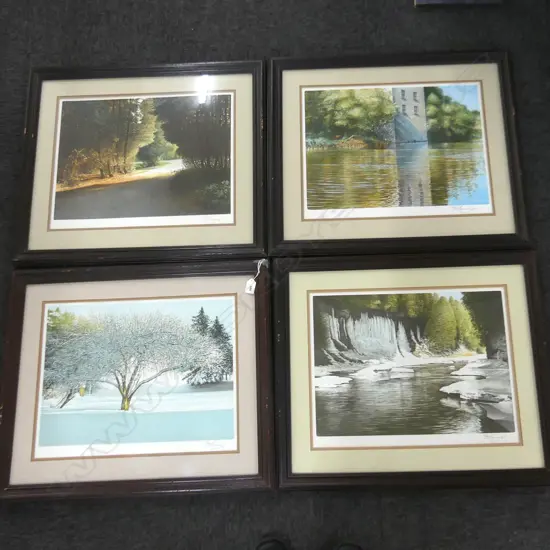 4 KEN DARBY COLOUR LITHOGRAPHS 'FOUR SEASONS'  470 X 570MM
