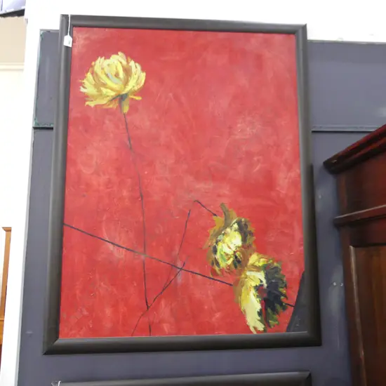 ARTIST UNKNOWN LGE RED OIL 970x740mm