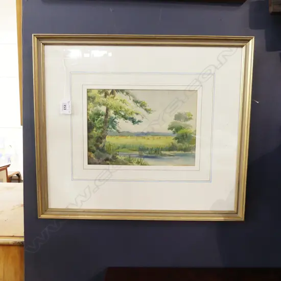 LANDSCAPE W/C SIGNED 'N.M.' 180x255mm