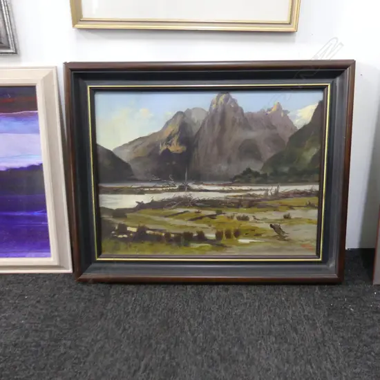 V. FYNMORE COLONIAL LANDSCAPE OIL SIGNED & DATED 19/3/94 390x520mm