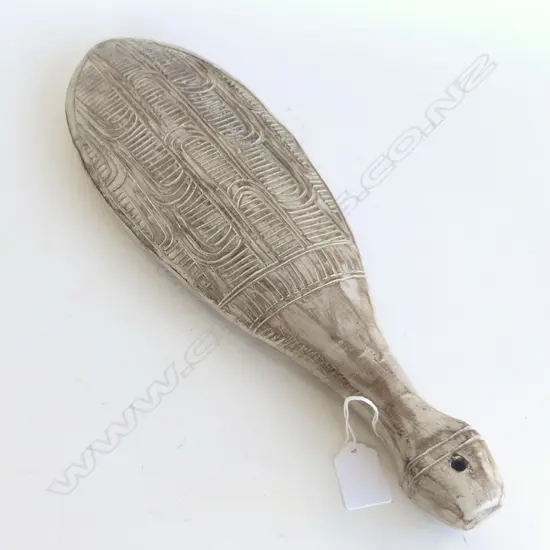 CARVED WOODEN MAORI PATU L. 415MM