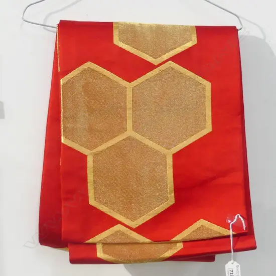 RED & GOLD SILK MITSUBISHI OBI