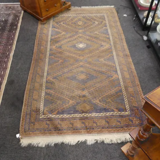HAND KNOTTED ALL WOOL RUG 2000x1100mm