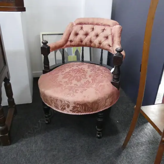 EDWARDIAN TUB UPHOLSTERED CHAIR