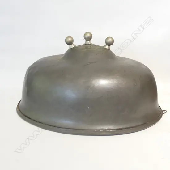 SILVER PLATE FOOD DOME w. 3 NEW HANDLES W.415mm 