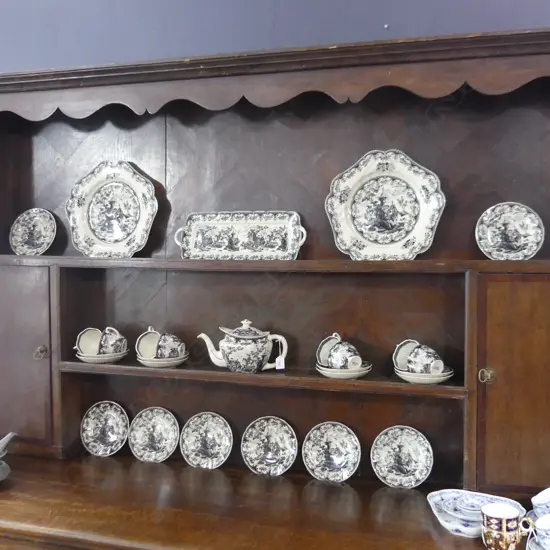 ANGADS HOME MODERN BLACK & WHITE PART DINNER SERVICE