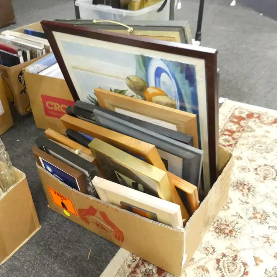 BOX LOT ASST. ARTWORKS; REI HAMON PRINTS ETC