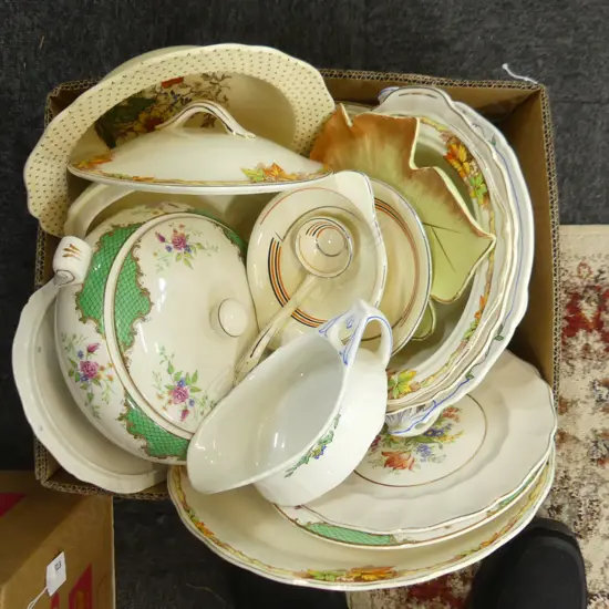 BOX LOT ASST. ASHETTES & TUREENS