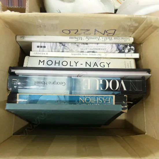 BOX LOT BOOKS; FASHION, ART ETC