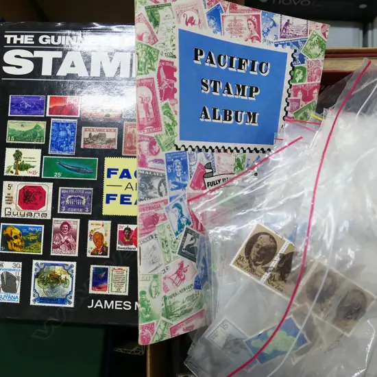 BOX LOT ASST. STAMPS; LOOSE, ALBUMS, BOOKS, 2x NZ COLLECTION; 1984 & 86