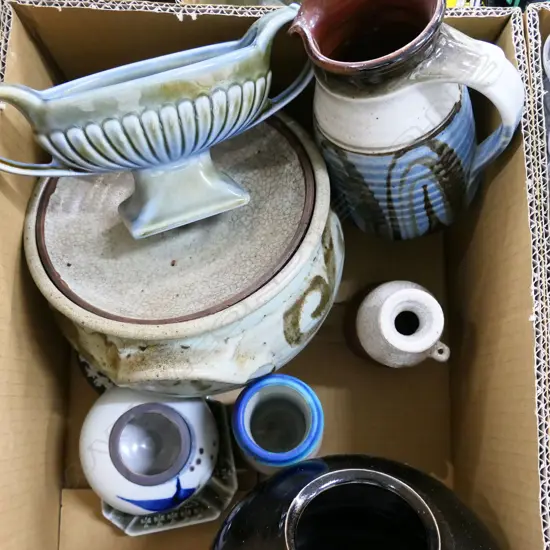 BOX LOT ASST. NZ STUDIO CERAMICS ETC