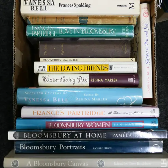 BOX LOT BOOKS; BLOOMSBURY / VANESSA BELL ETC