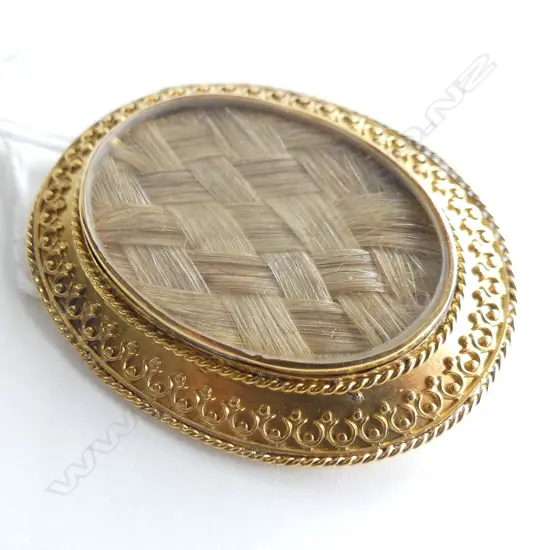GEORGE COATES & CO. ANTIQUE 15ct GOLD MOURNING BROOCH 13.3gms total