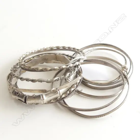 15 ASST SILVER BANGLES 