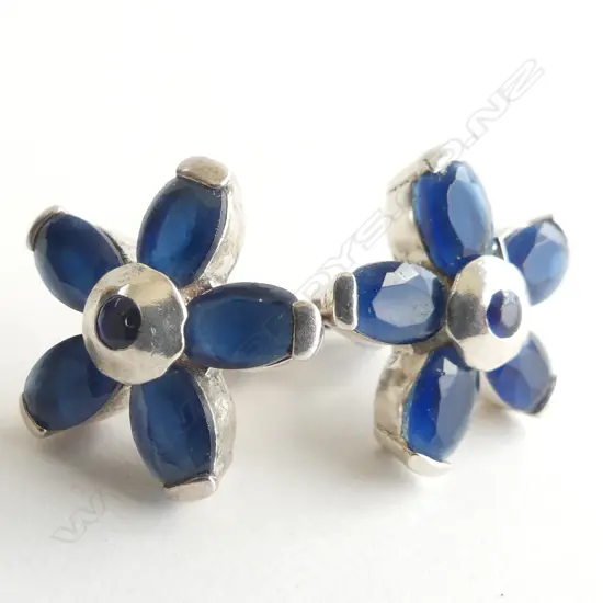 PR STG & IOLITE STUD EARRINGS