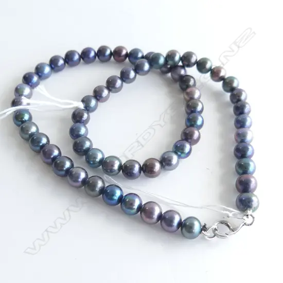 DARK PEARL NECKLACE L.450mm