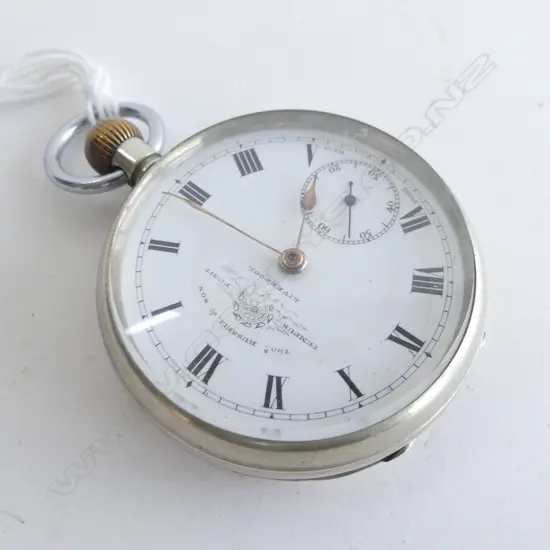 1902 NICKEL CASED O/FACE POCKET WATCH BY THOS RUSSELL & SON Liverpool