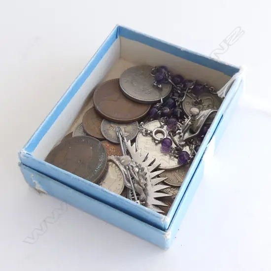 ASST. WORLD COINS & COSTUME JEWELLERY