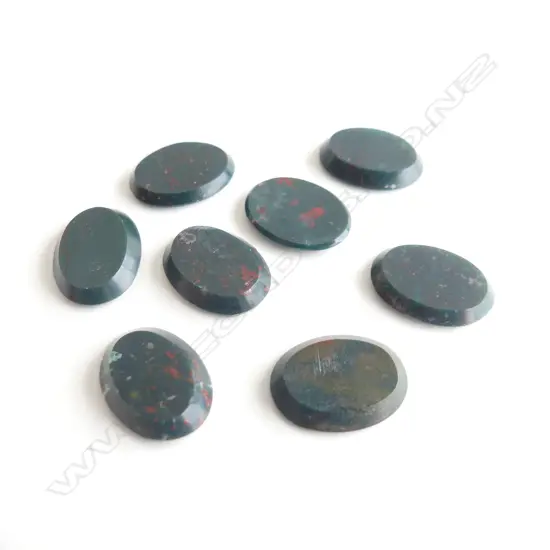 8 OVAL BLOOD STONES