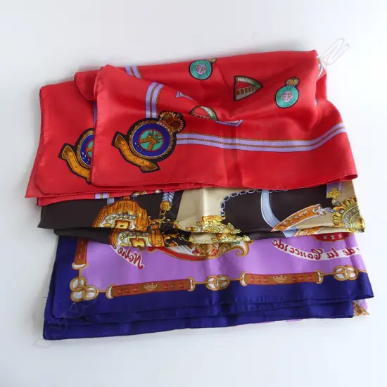 3 VINTAGE SCARVES 
