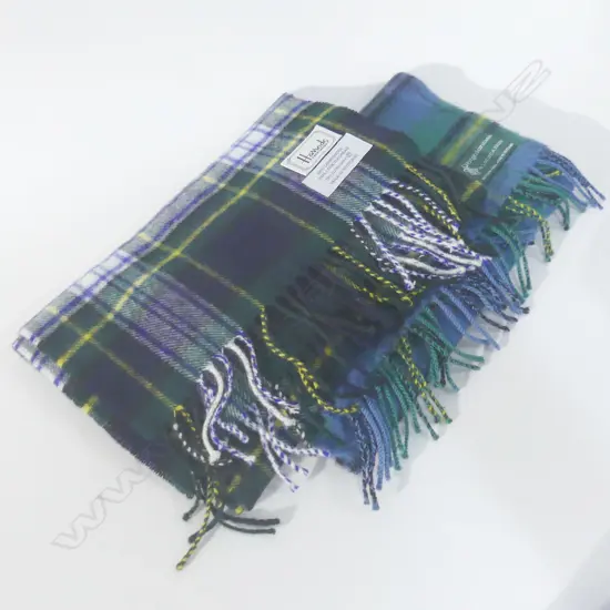 2 SCARVES; HARRODS SCOTTISH 100% WOOL & LOCHCARRON SCOTTISH HIGHLANDER 100% WOOL