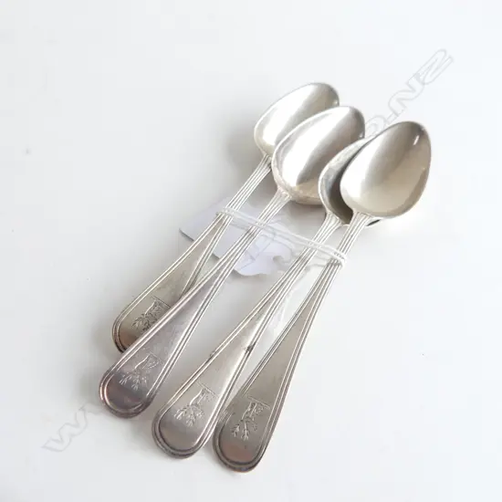 4 STG SILVER TEASPOONS 63 GM