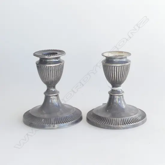 PR STG SILVER CANDLESTICKS, SHEFFIELD 1904 H.95mm A/F