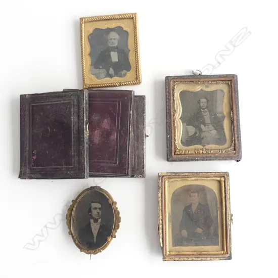 4 DAGUERREOTYPES; GENTLEMEN H.75mm