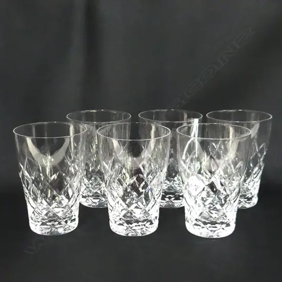 SET 6 CUT CRYSTAL TUMBLERS H. 105MM