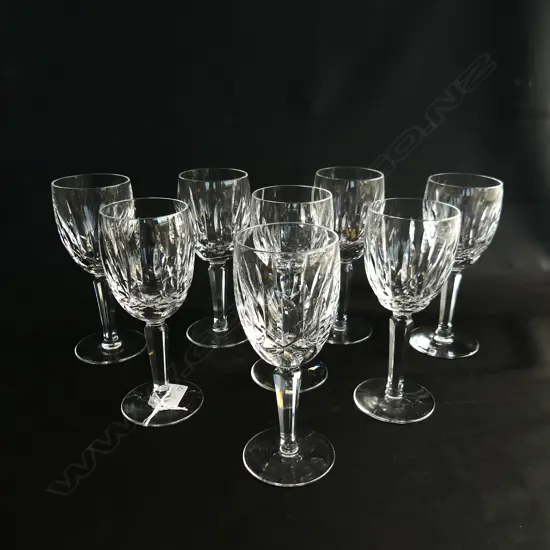 8 WATERFORD WHITE WINE GLASSES H 160 MM