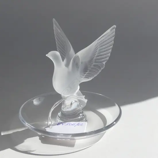 LALIQUE BIRD FORM RING TREE H 90 MM