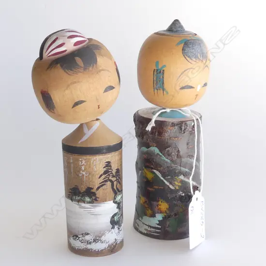 PR MID CENTURY JAPANESE KOKESHI DOLLS H. 145MM
