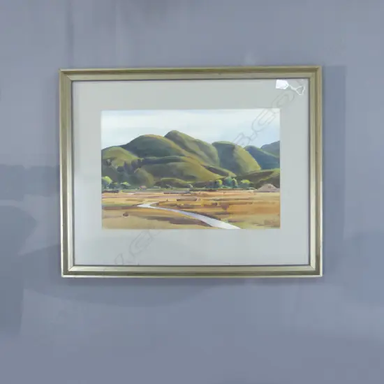 ROBIN DAY ' TOTARANUI ' SIGNED & DATED 1989, WATERCOLOUR, 350X 530mm