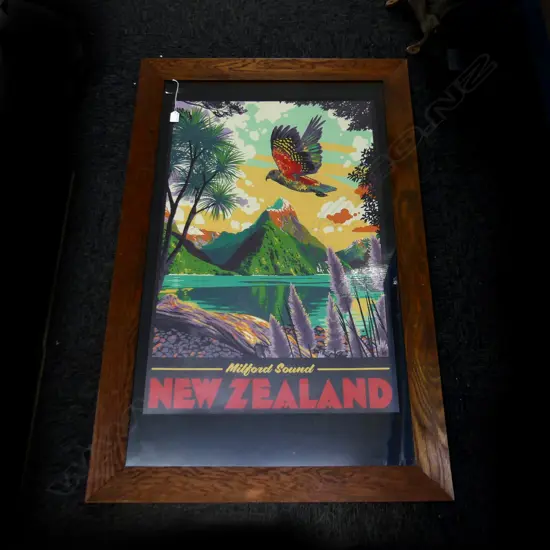 NZ TOURIST POSTER 'MILFORD SOUND' 890x590mm