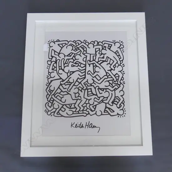 KEITH HARING PRINT 'PARTY OF LIFE' 500x400mm