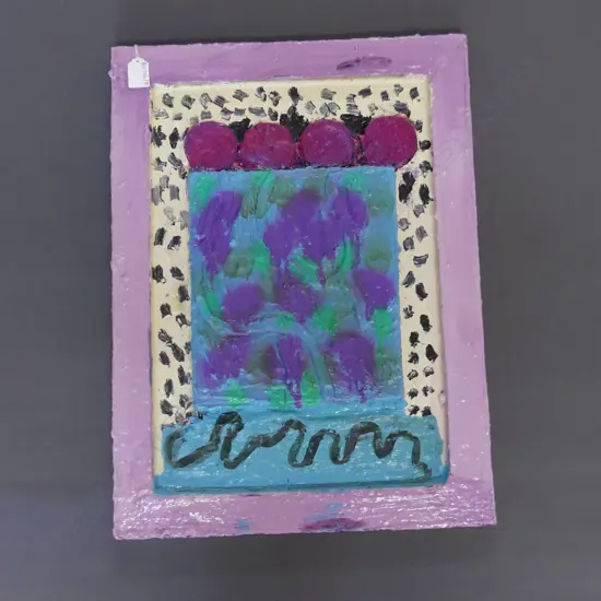 CAT FOOKS 'CHUTZPAH' 2018 OIL & MIXED MEDIA ON BOARD 560x420mm