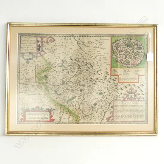 17thC MAP OF LIMOGE PROVINCE FRANCE BY PETER KEERE C1630