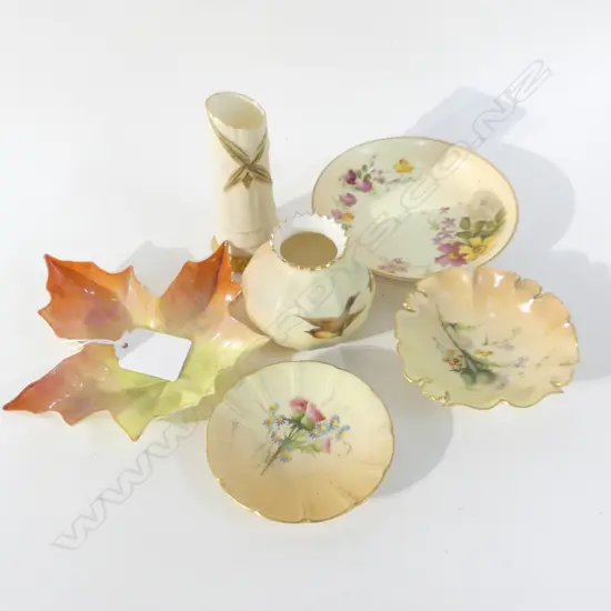 6 PCES ROYAL WORCESTER; BLUSH ETC